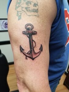 Anchor Tattoo on right arm